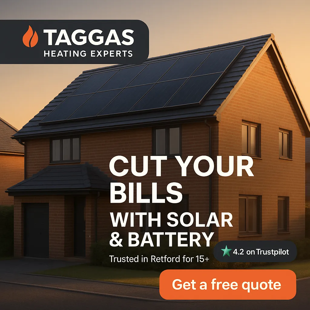 Taggas solar and battery ad