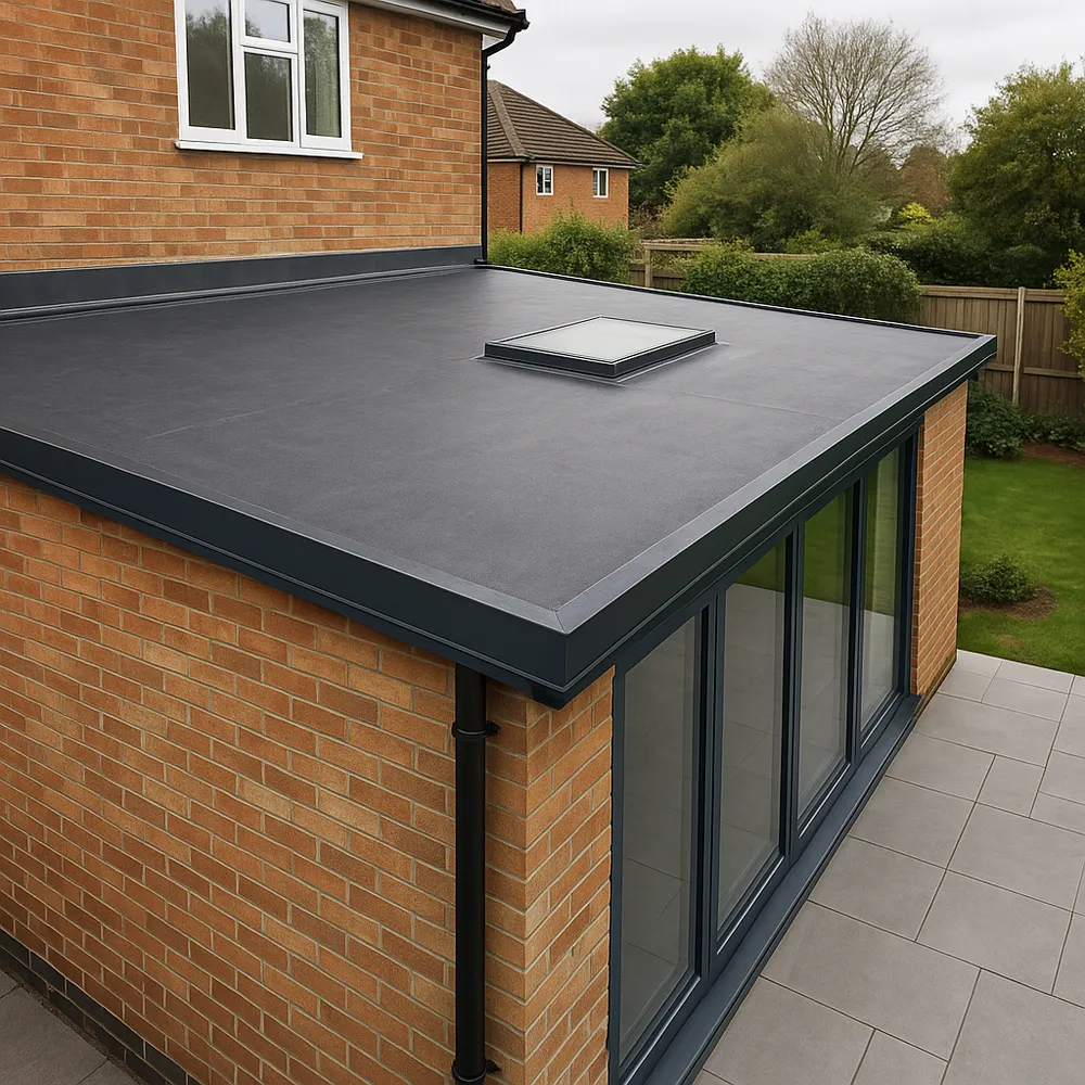 EPDM flat roof on an extension